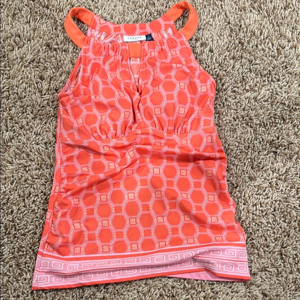 Coral Cabana Life swim tankini and swim skirt. Never worn